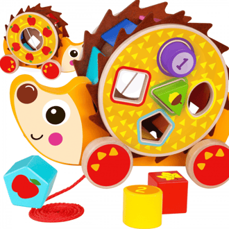 Duży Drewniany Sorter Jeż Do Ciągnięcia 2w1 TOOKY TOY