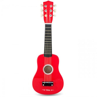 Drewniana Gitara dla Dzieci Czerwona 21 Cali 6 Strun VIGA