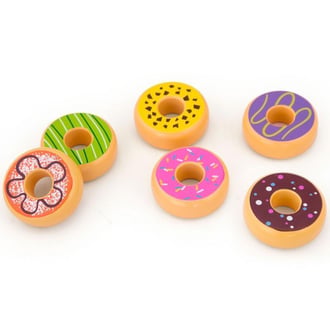 Drewniane Pączki Donaty 6 szt. VIGA