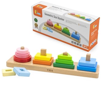 Drewniany Geometryczny Sorter Układanka VIGA