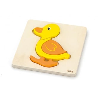 Pierwsze Drewniane Puzzle Maluszka Kaczka VIGA