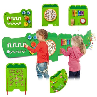 Tablica Sensoryczna Manipulacyjna Edukacyjna Krokodyl Montessori VIGA