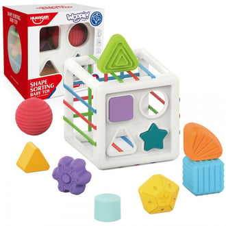 Elastyczna Kostka Sensoryczna Sorter dla Dzieci Kolorowe Kształty 11 el. WOOPIE BABY