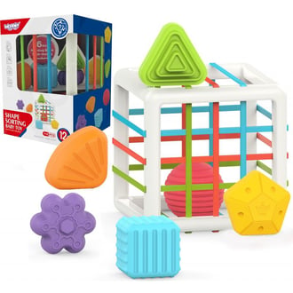 Elastyczna Kostka Sensoryczna Sorter dla Dzieci Kolorowe Kształty WOOPIE BABY