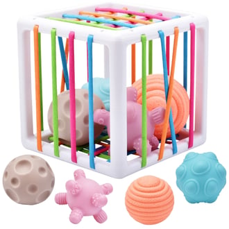 Elastyczna Kostka Sensoryczna Sorter dla Dzieci Zwariowane Kształty 5 el. WOOPIE
