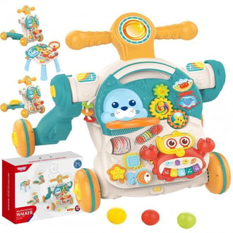 Pchacz Chodzik Stolik Edukacyjny Hulajnoga Jeździk 4w1 WOOPIE BABY