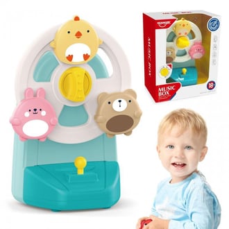 Pozytywka Karuzela Zwierzęta Zabawka Muzyczna Edukacyjna WOOPIE BABY