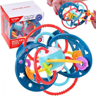 Zabawka Sensoryczna 2w1 Gryzak Grzechotka Montessori WOOPIE BABY