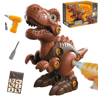 Dinozaur do Skręcania Zestaw Konstrukcyjny + Wiertarka 31 el. Długość do 18,5 cm WOOPIE
