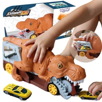 Dinozaur Wyrzutnia Samochodów + Auto 1szt. WOOPIE