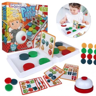 Gra Logiczna Układanka Wzorów PUCK Puzzle 3+ WOOPIE