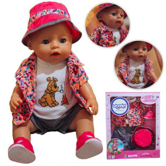 Kolorowe Ubranko dla Lalki Piesek Kurteczka Czapeczka 43-46 cm WOOPIE