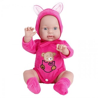 Lalka Bobas w Ubranku Misio 46 cm Różowy WOOPIE