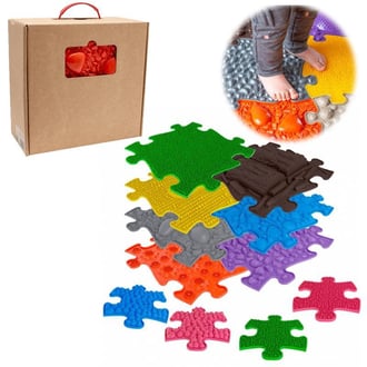 Mata Sensoryczna Ortopedyczna Puzzle 7 el. + 4 małe WOOPIE