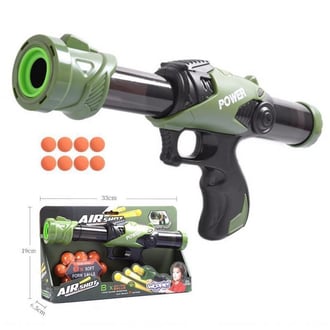 Pistolet na Piłki Kulki Piankowe Wyrzutnia Automatyczna 9 el. WOOPIE