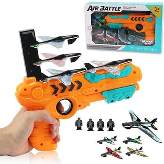 Pistolet Wyrzutnia Samolotów Automtyczna + 4 Samoloty WOOPIE