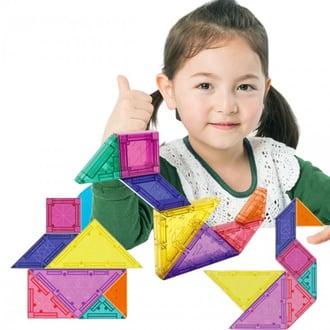 Tangram Klocki Magnetyczne Puzzle 3D WOOPIE