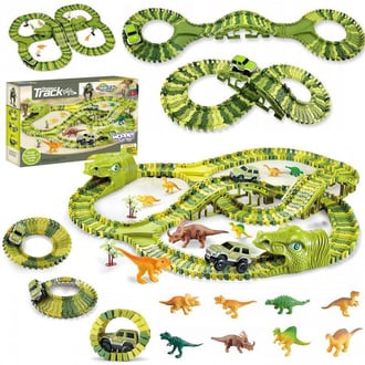 Tor Samochodowy XXL Dinozaury 240 el. WOOPIE
