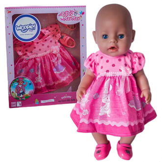 Ubranko dla Lalki Różowa Sukienka Króliczek 43-46 cm WOOPIE
