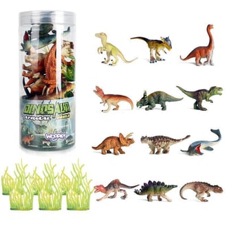 Zestaw Figurki Dinozaury 18 szt. - wersja 2 WOOPIE