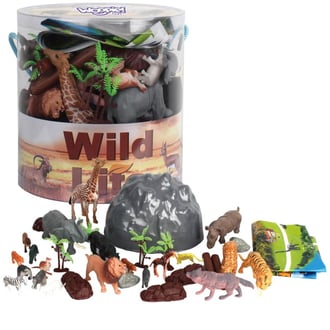 Zestaw Figurki Zwierzęta Safari 34 szt. WOOPIE