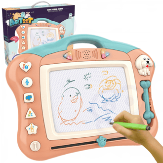 Znikopis Interaktywna Tablica Magnetyczna Tablet Graficzny Muzyka Swiatło Pomarańczowy WOOPIE