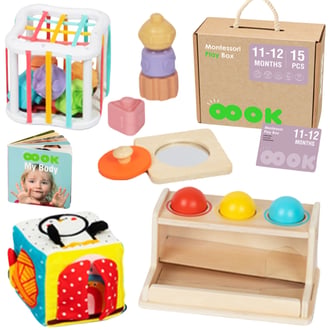 Box Pudełko XXL Montessori Edukacyjne 5w1 Sensoryczne 11-12 Mies TOOKY TOY