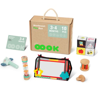 Box Pudełko XXL Montessori Edukacyjne 6w1 Sensoryczne 3-4 Mies TOOKY TOY