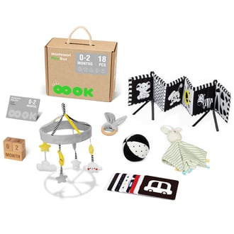 Box Pudełko XXL Montessori Edukacyjne 7w1 Sensoryczne 0-2 Mies TOOKY TOY