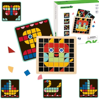 Mozaika Drewniana Układanka Montessori TOOKY TOY