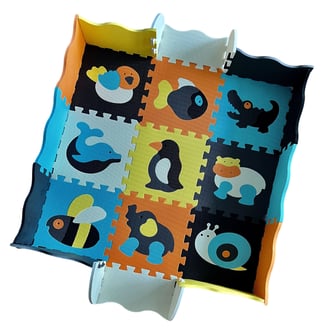 Mata Piankowa Kolorowa Puzzle Kojec WOOPIE Baby
