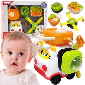 Montessori Manipulacyjny Zestaw Konstrukcyjny Samochód Kotek 1 WOOPIE BABY