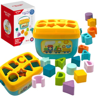 Sorter 2w1 Skrzynka Walizka + Nauka Alfabetu i Kształtów WOOPIE BABY