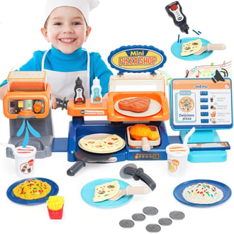 Sklep Restauracja Fast Food Mini Pizza Shop 35 el. WOOPIE