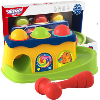 Kolorowa Przebijanka Wbijanka z Młoteczkiem Montessori WOOPIE BABY