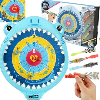 Magnetyczna Gra w Rzutki dla Dzieci Dart Tarcza Wesoły Rekinek WOOPIE
