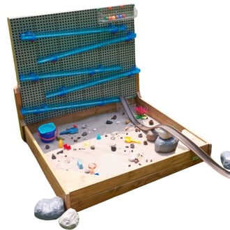 Zestaw XXL STEM WALL 2w1 Tablica Kreatywna z Piaskownicą MASTERKIDZ