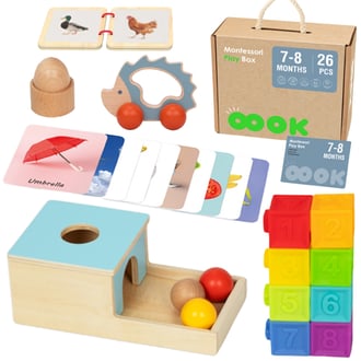 Box Pudełko XXL Montessori Edukacyjne 6w1 Sensoryczne 7-8 Mies. TOOKY TOY