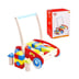 TOOKY TOY Drewniany Chodzik Pchacz dla Dzieci + Klocki 23 el.