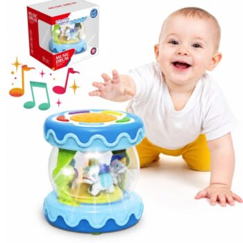 Bębenek Muzyczny 3w1 z Projektorem i Rollerem WOOPIE BABY