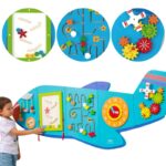 VIGA Drewniana Tablica Sensoryczna Manipulacyjna Samolot Certyfikat FSC Montessori VIGA Drewniana Tablica Sensoryczna Manipulacyjna Samolot Certyfikat FSC Montessori