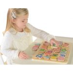 Drewniana Tabliczka Edukacyjna Masterkidz Alfabet Wielkie Literki Montessori