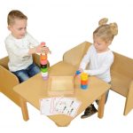 Kolorowe Drewniane Klocki i Kubeczki Okrągłe Masterkidz Montessori