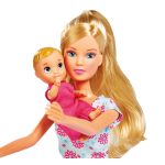 Lalka Simba Steffi Love Mama w Pokoju Dziecięcym z 3 dzieci 28 elem.