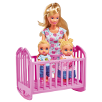 Lalka Simba Steffi Love Mama w Pokoju Dziecięcym z 3 dzieci 28 elem.