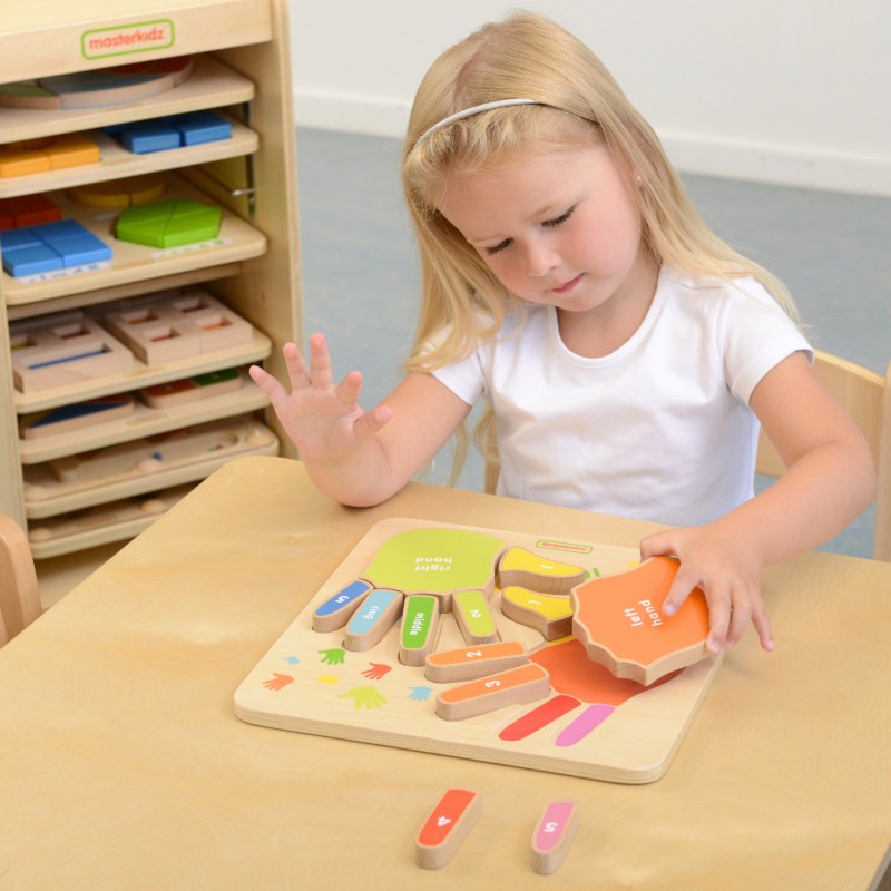 Drewniana Tabliczka Edukacyjna do Nauki Liczenia na Palcach MASTERKIDZ Drewniana Tabliczka Edukacyjna do Nauki Liczenia na Palcach MASTERKIDZ