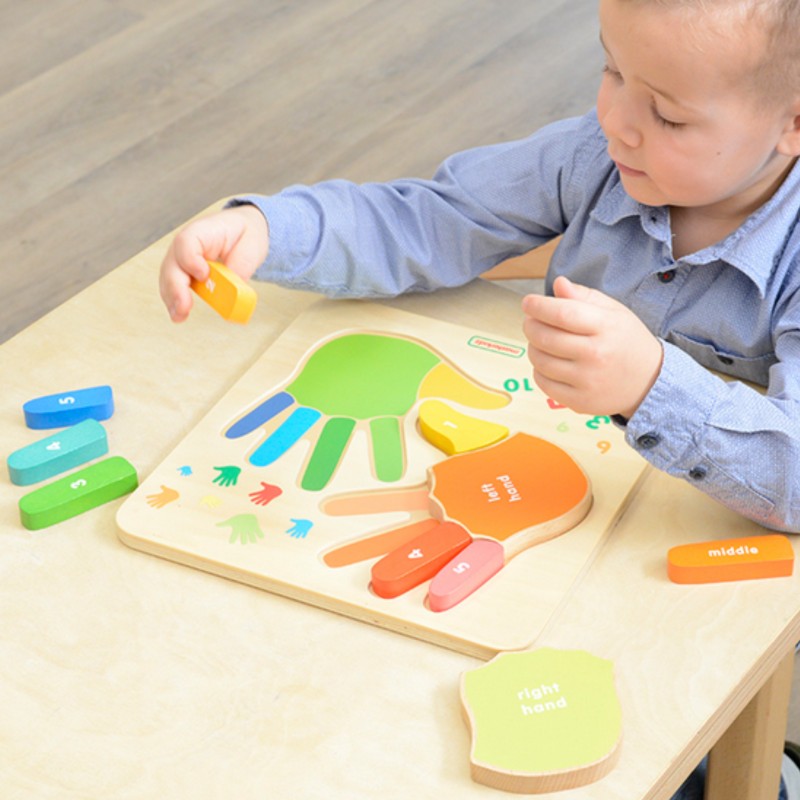 Drewniana Tabliczka Edukacyjna do Nauki Liczenia na Palcach MASTERKIDZ Drewniana Tabliczka Edukacyjna do Nauki Liczenia na Palcach MASTERKIDZ