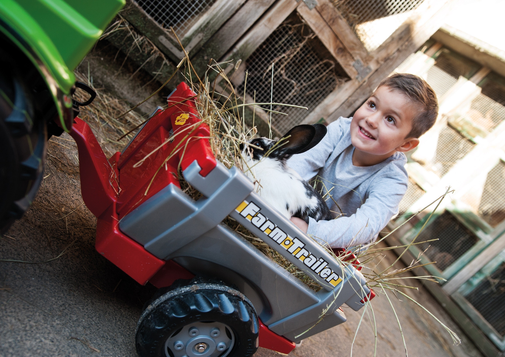 ROLLY TOYS rollyTrailer Przyczepa do Traktora Otwierane Burty ROLLY TOYS rollyTrailer Przyczepa do Traktora Otwierane Burty