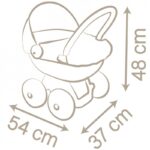 SMOBY Baby Nurse Wózek Głęboki dla Lalki z Plastikowym Daszkiem