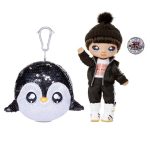 Surprise Sparkle - Lalka Andre Avalanche i Pingwin w balonie z konfetti Seria Cekinowa Pom